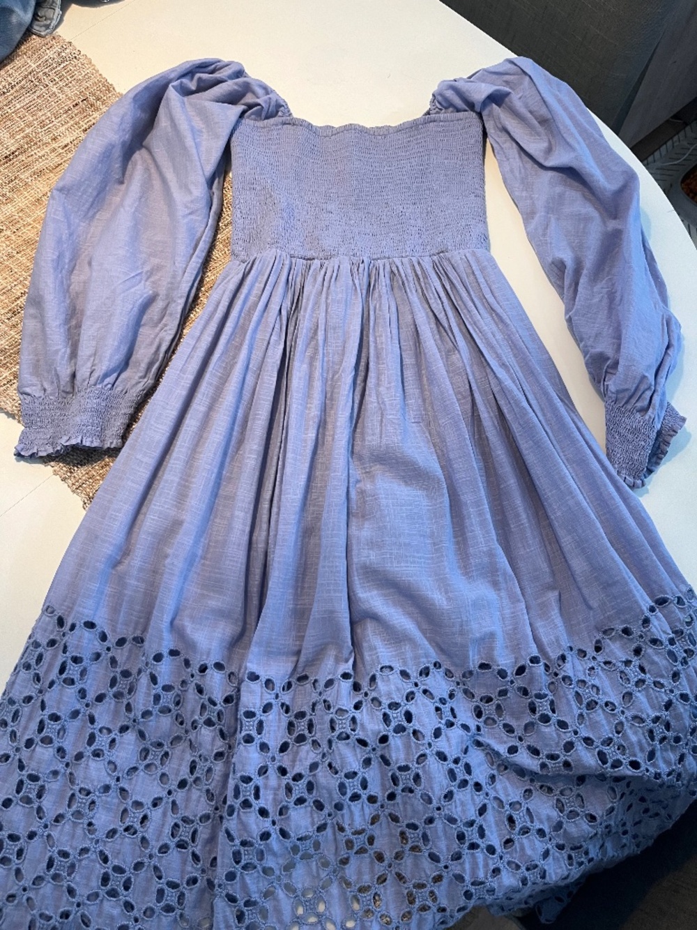 Free People Perfect Storm midi smocked eyelet dress